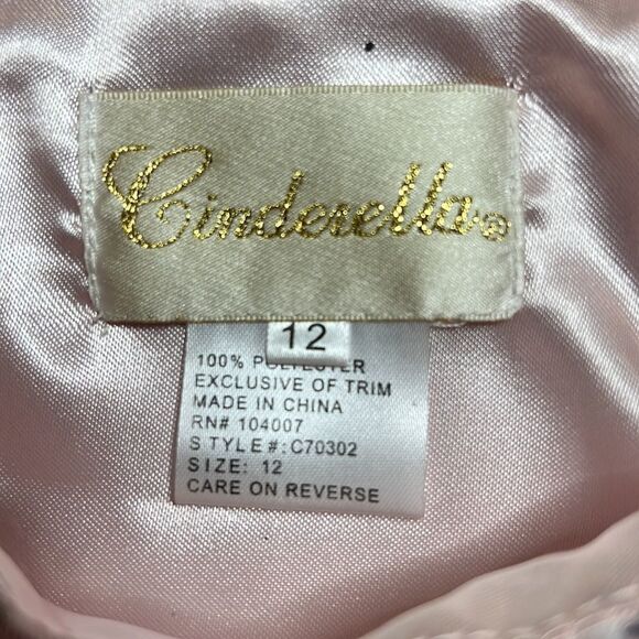 CINDERELLA SWEET & Sparkly Satin Metallic Mesh Overlay Crinoline Party Dress - Picture 6 of 7